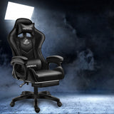 Black office chair with 'LIKEREGAL' branding on a dark background