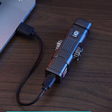 USB device with multiple ports on a wooden surface
